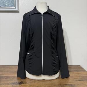 Chico's Zenergy Woman's Black Zip-Up Jacket Size 4/6